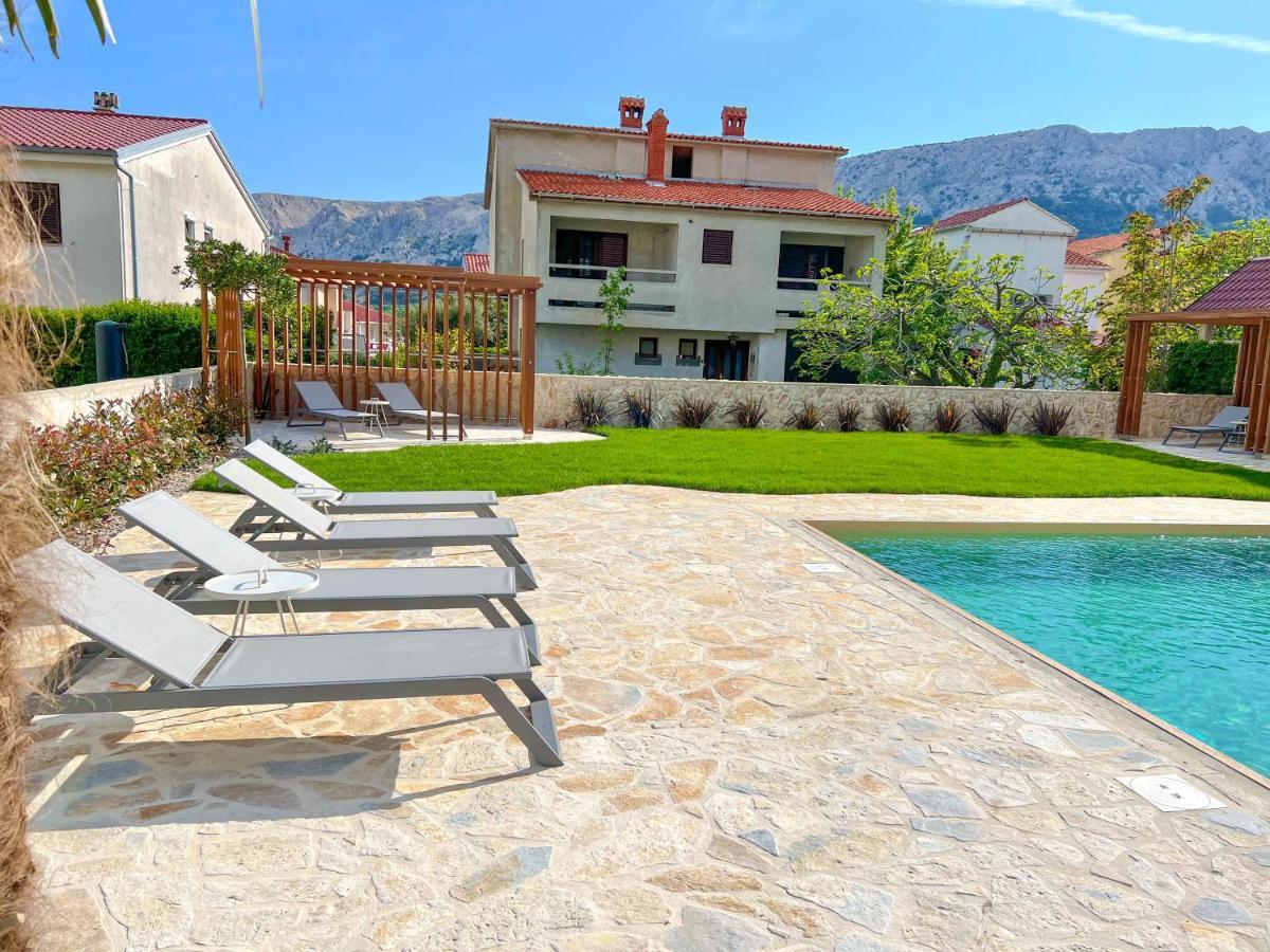 Apartment Baska Mit Poolarea - Krk, Kroatien Exterior foto